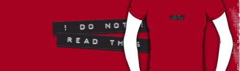 Do Not Read This Embossed Labels Black TShirt on Redbubble